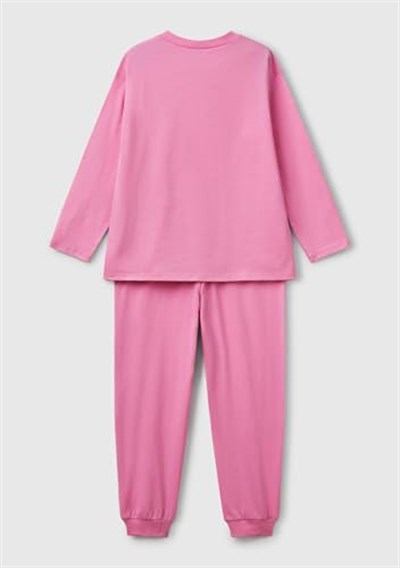 United Colors of Benetton Erkek Çocuk Pembe Logo Şeritli T-Shirt - Jogger Takım