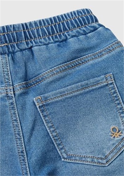 United Colors Of Benetton Erkek Çocuk Arka Cebi Logolu Lastik Paça Ağartılmış Denim Pantolon - Seçenekler: 4-5 Yıl, 12-18 Ay, 18-24 Ay