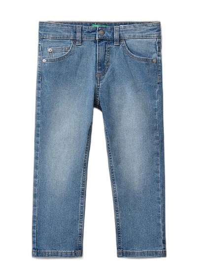 United Colors of Benetton Erkek Çocuk 5 Cepli Eco-Recycle Slim Fit Denim Pantolon