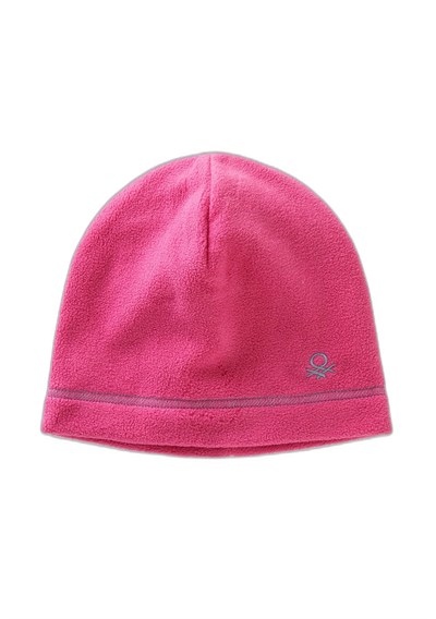 United Colors of Benetton Erkek Çocuk Pembe Logolu Polar Bere