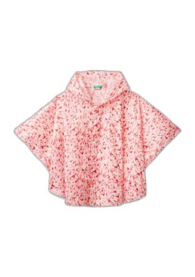 United Colors of Benetton Erkek Çocuk Pembe Mix Panço Yağmurluk