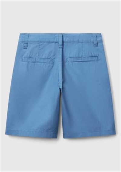 United Colors of Benetton Erkek Çocuk Beyaz Cepli Regular Fit Denim Bermuda Şort