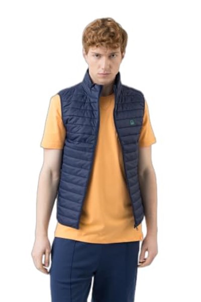 United Colors Of Benetton Erkek Yelek 2V7EUJ005 LACİVERT S