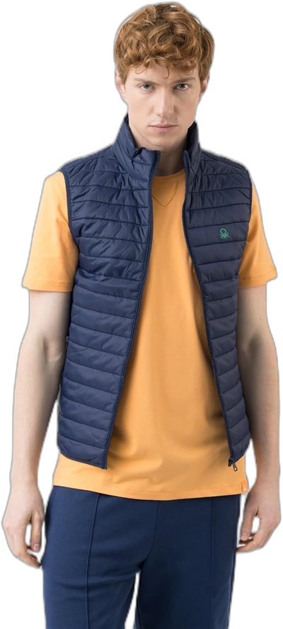 United Colors Of Benetton Erkek Yelek 2V7EUJ005 LACİVERT S