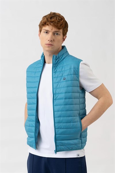 United Colors Of Benetton Erkek Yelek 2V7EUJ005 MAVİ XL