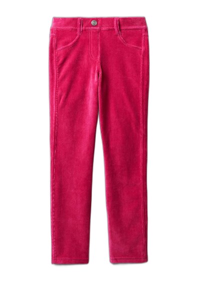 United Colors of Benetton Kadife Jegging Kız Çocuk Tayt, Fuşya, XL