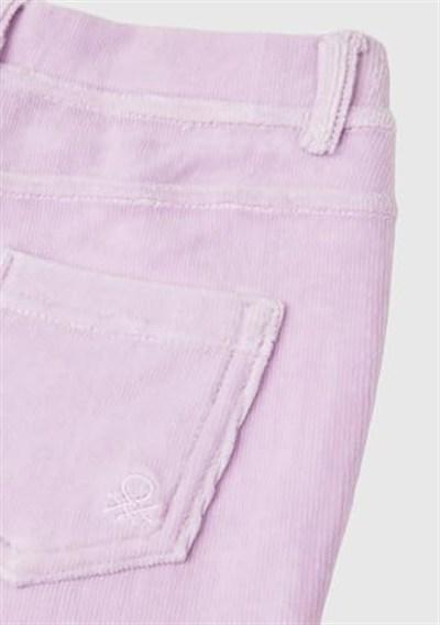 United Colors of Benetton Kadife Jegging Kız Çocuk Tayt, Lila, XL