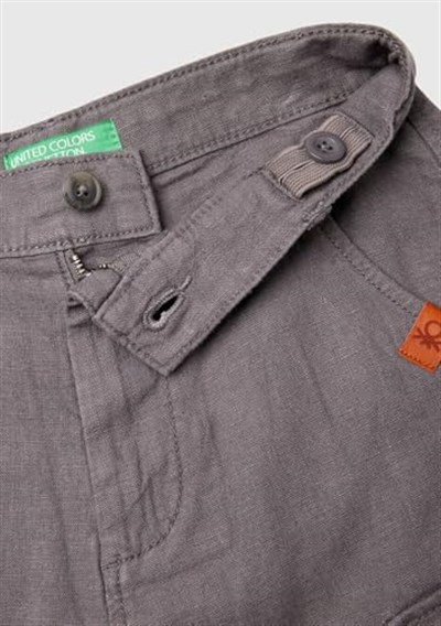 United Colors of Benetton Kemer Delikli Cebi Logo Etiketli Yanları Cepli Bermuda Şort Şort Erkek çocuk