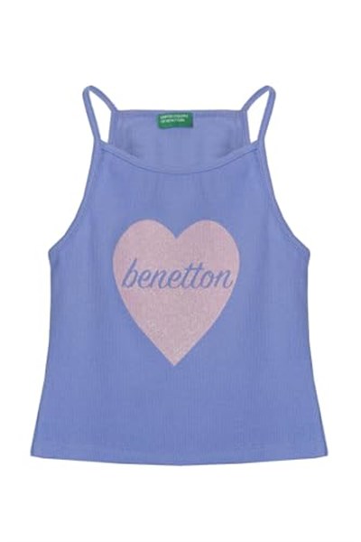 United Colors Of Benetton Kız Çocuk Atlet BNT-G21220 MAVİ 11-12 Yaş