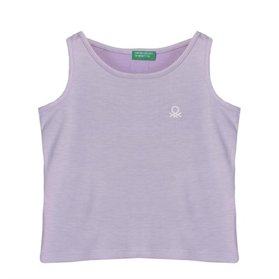 United Colors Of Benetton Kız Çocuk Atlet BNT-G21279 Lila 6-7 Yaş