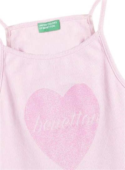 United Colors Of Benetton Kız Çocuk Atlet BNT-G21220 MAVİ 6-7 Yaş