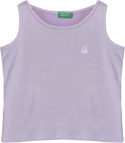 United Colors Of Benetton Kız Çocuk Atlet BNT-G21279 Lila 6-7 Yaş