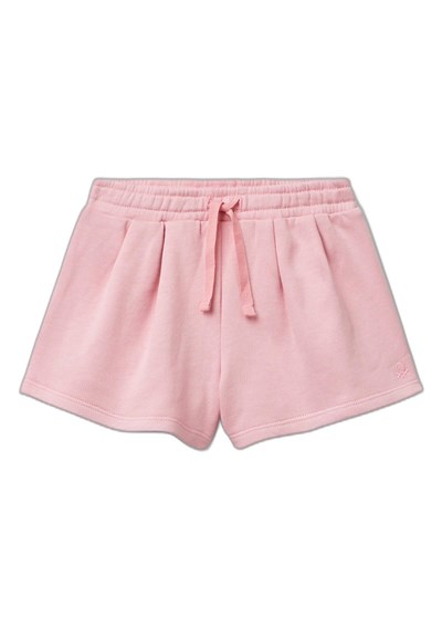 United Colors of Benetton Kız Çocuk Benetton Logo İşlemeli Beli İpli Şort, 3J70G901R