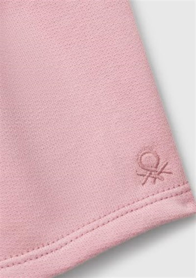 United Colors of Benetton Kız Çocuk Benetton Logo İşlemeli Beli İpli Şort, 3J70G901R