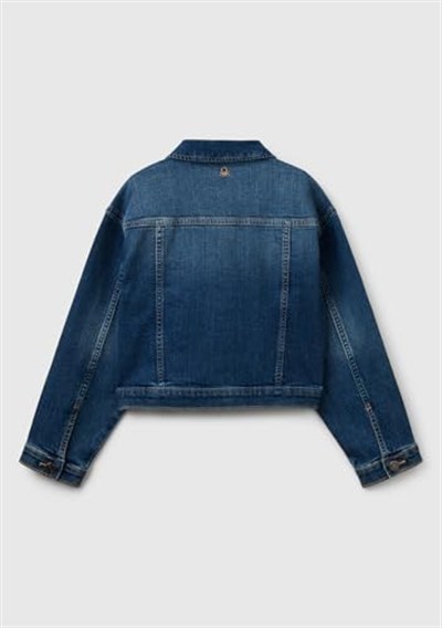 United Colors of Benetton Kız Çocuk Koyu Denim Denim Ceket