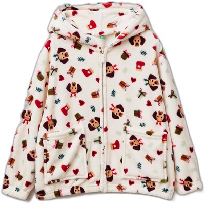 United Colors of Benetton Kız Çocuk Sabahlık, 625A6FK81800W - Seçenekler: 6-7 Yıl, 11-12 Yıl