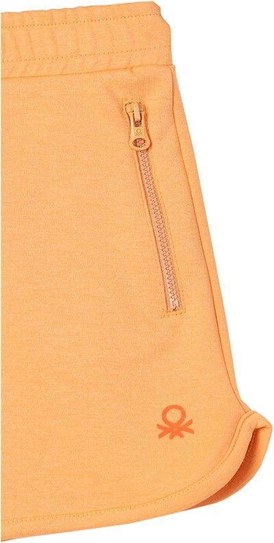 United Colors Of Benetton Kız Çocuk Şort BNT-G21278 Somon 7-8 Yaş
