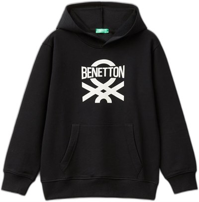 United Colors of Benetton Önü Logo Baskılı Ribanalı Kapüşonlu Sweatshirt Kapüşonlu Sweatshirt Erkek çocuk - Bedenler: S, M, L, XL, EL, KL