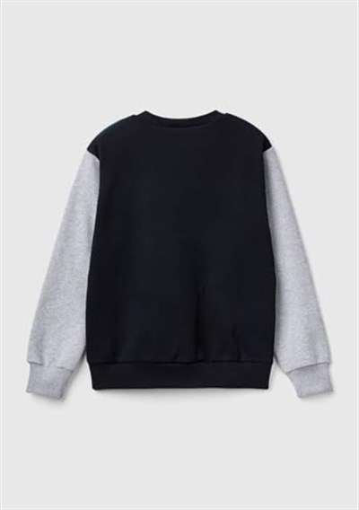 United Colors of Benetton Önü Logo Baskılı Ribanalı Sweatshirt Sweatshirt Erkek çocuk