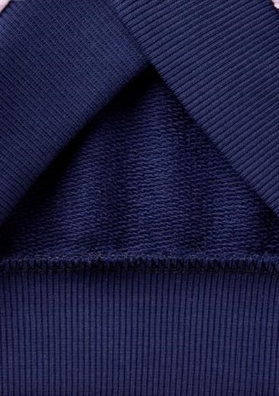 United Colors of Benetton Parıltılı Logo Baskılı Fermuarlı Cepli Yüksek Yaka Sweatshirt Sweatshirt Kız çocuk