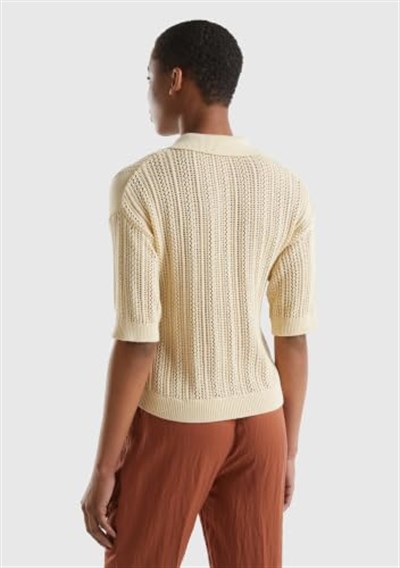 United Colors of Benetton Polo tişört M/M 1394d300v Kazak Kadınlar