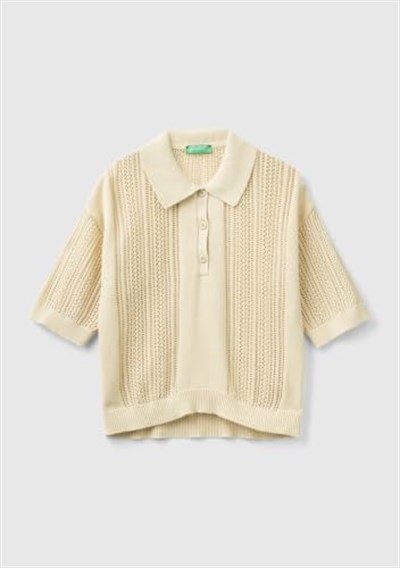 United Colors of Benetton Polo tişört M/M 1394d300v Kazak Kadınlar