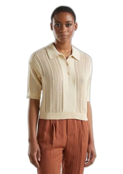 United Colors of Benetton Polo tişört M/M 1394d300v Kazak Kadınlar