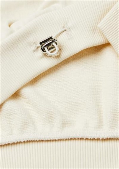United Colors of Benetton Regular Fit Ribana Detaylı Asimetrik Yaka Sweatshirt Sweatshirt Kız çocuk