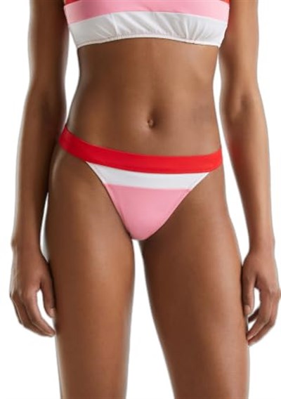 United Colors of Benetton Renk Bloklu Brezilya Modeli Normal Bel Bikini Altı Bikini Kadın