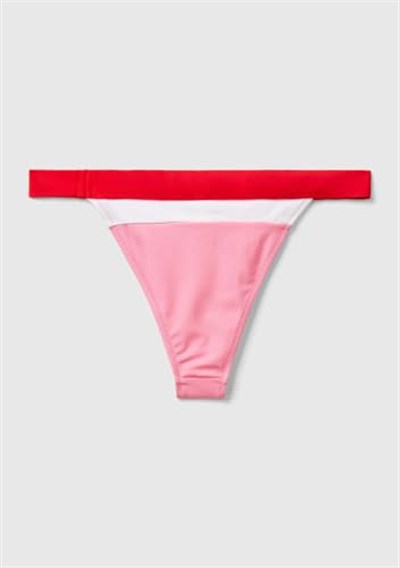 United Colors of Benetton Renk Bloklu Brezilya Modeli Normal Bel Bikini Altı Bikini Kadın