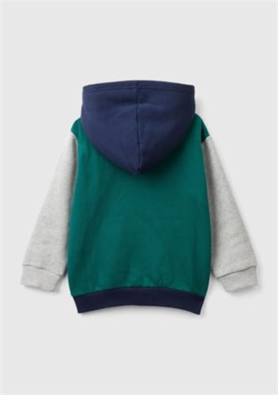United Colors of Benetton Sol Göğsü Logo İşlemeli Normal Kesim Kapüşonlu Sweatshirt Kapüşonlu Sweatshirt Erkek çocuk