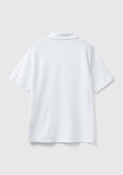 United Colors of Benetton Streç Pamuklu Sol Altı Logo Baskılı Polo T-Shirt Polo T-Shirt Kadın