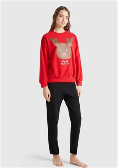 United Colors of Benetton Trikot G/C M/L 3dfq3m06r Pijama Üstü Kadınlar