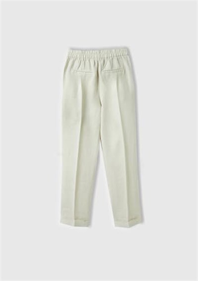United Colors of Benetton%100 Keten Beli Lastikli Pantolon, 124P48Y5558X5