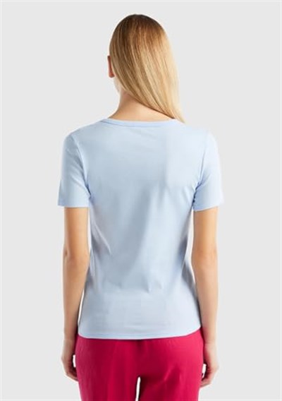 United Colors of Benetton%100 Koton Basic Kısa Kollu Bisiklet Yaka Tshirt T-Shirt Kadın