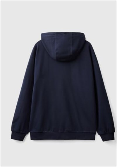 United Colors of Benetton%100 Pamuk Dar Kesim Fermuarlı Kapüşonlu Sweatshirt Kapüşonlu Sweatshirt Erkek