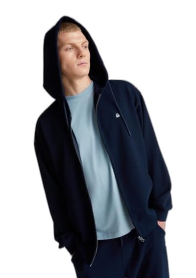 United Colors of Benetton%100 Pamuk Dar Kesim Fermuarlı Kapüşonlu Sweatshirt Kapüşonlu Sweatshirt Erkek
