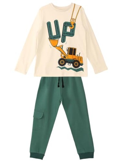 Up Dozer Erkek Çocuk T-shirt Pantolon Takım