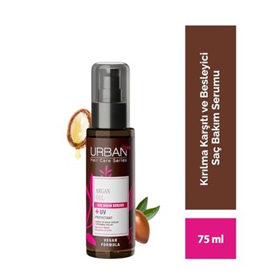 URBAN Care Argan Yağı & Keratin Kolay Kırılan Saçlara Özel Saç Bakım Serumu 75 ml- Vegan