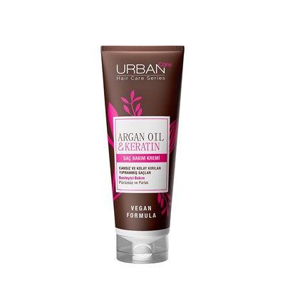 URBAN Care Argan Yağı & Keratin Kolay Kırılan Yıpranmış Saçlara Özel Saç Bakım Kremi 250ml- Vegan - Seçenekler: 250 Ml, 250 Ml (2 paketi)