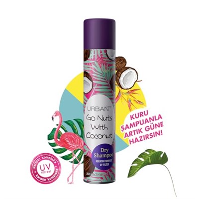 URBAN Care Hacimlendirici Kuru Şampuan Go Nuts With Coconut 200 ml- Vegan - Seçenekler: 200 Ml, 200 Ml (2 paketi), 75 Ml, 200 Ml (4 paketi)