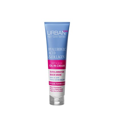 URBAN Care Hyaluronik Asit & Kolajen Kuru ve Cansız Saçlara Özel Durulanmayan Bakım Kremi 150 ml- Vegan