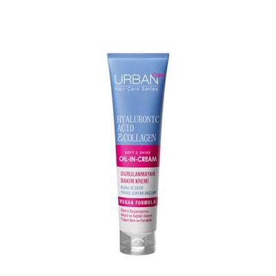 URBAN Care Hyaluronik Asit & Kolajen Kuru ve Cansız Saçlara Özel Durulanmayan Bakım Kremi 150 ml- Vegan