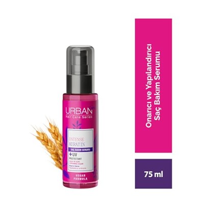 URBAN Care Intense Keratin Aşırı Yıpranmış Cansız Saçlara Özel Saç Bakım Serumu 75 ml- Vegan