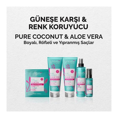 URBAN Care Pure Coconut & Aloe Vera Boyalı Saçlar Özel Renk Koruyucu Saç Bakım Serumu 75ml- Vegan