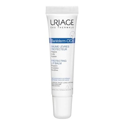 Uriage Bariéderm Cica Gliserinli Dudak Balsamını Koruyor - Çok Kuru, Çatlamış ve Hasarlı Dudakları Anında Onarır, Korur ve Yatıştırır. Kokusuz 15 ML