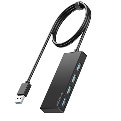 USB Hub, Multiport USB Splitter Adaptörü, 2 ft Uzun Kablo USB 3.0 Hub, Dizüstü Bilgisayar, PC, iMac, Surface Pro, MacBook, Mac Pro, Flash Sürücü, XPS, Fare, HDD için USB Genişletici