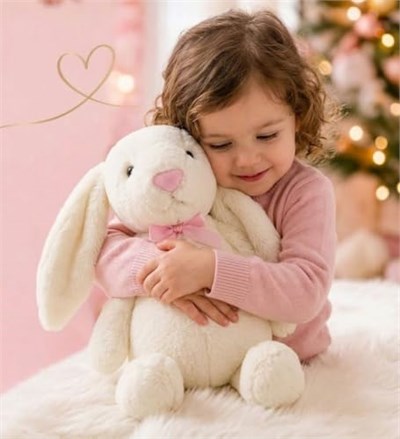 Uyku Arkadaşım PAPYONLU Uzun Kulak Bunny Peluş Tavşan 65 cm Beyaz