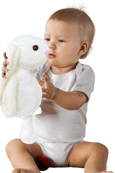 Uyku Arkadaşım Uzun Kulak Bunny Peluş Tavşan 65 cm Beyaz