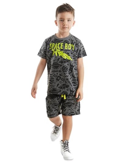 Uzay Roket Erkek Çocuk T-shirt Şort Takım